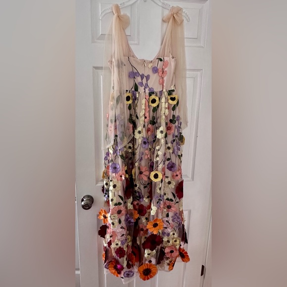 Sleeveless 3D Floral Print Dress - Picture 5 of 8